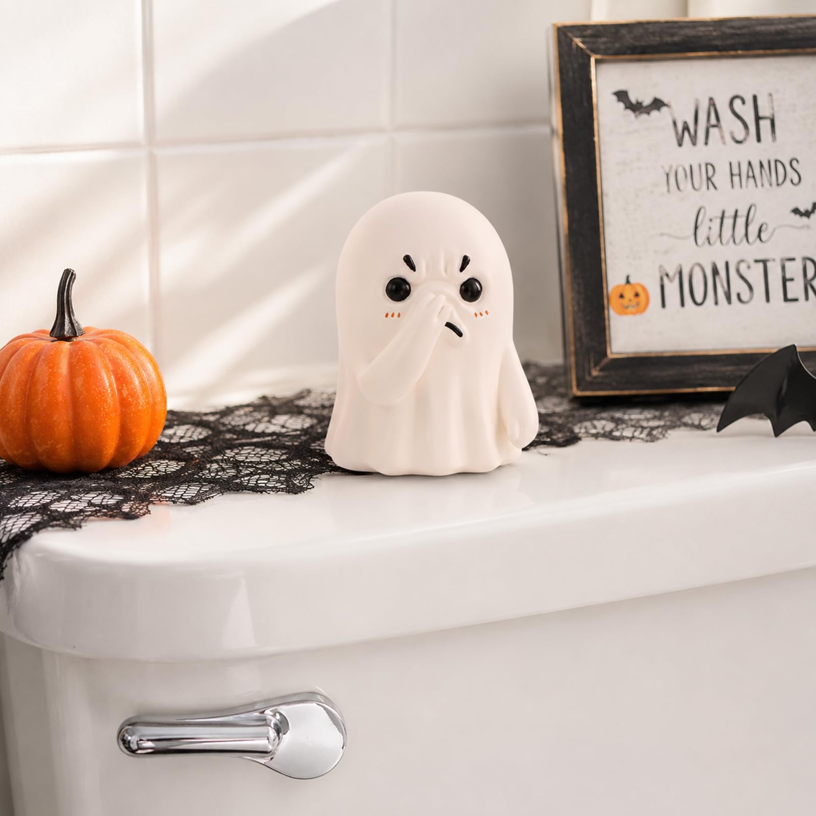 Amazon.com: oliruim Holding Nose Ghost Statue, Funny Halloween